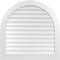 Ekena Millwork Round Top Surface Mount PVC Gable Vent: Non-Functional, w/ 3-1/2"W x 1"P Standard Frame, 40"W x 40"H GVPRT40X4001SN - alternate 1